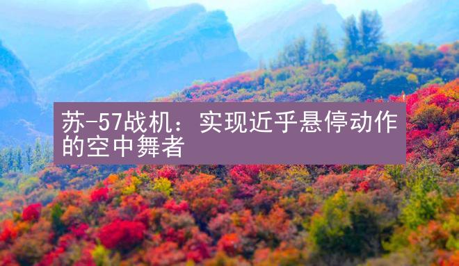 苏-57战机：实现近乎悬停动作的空中舞者